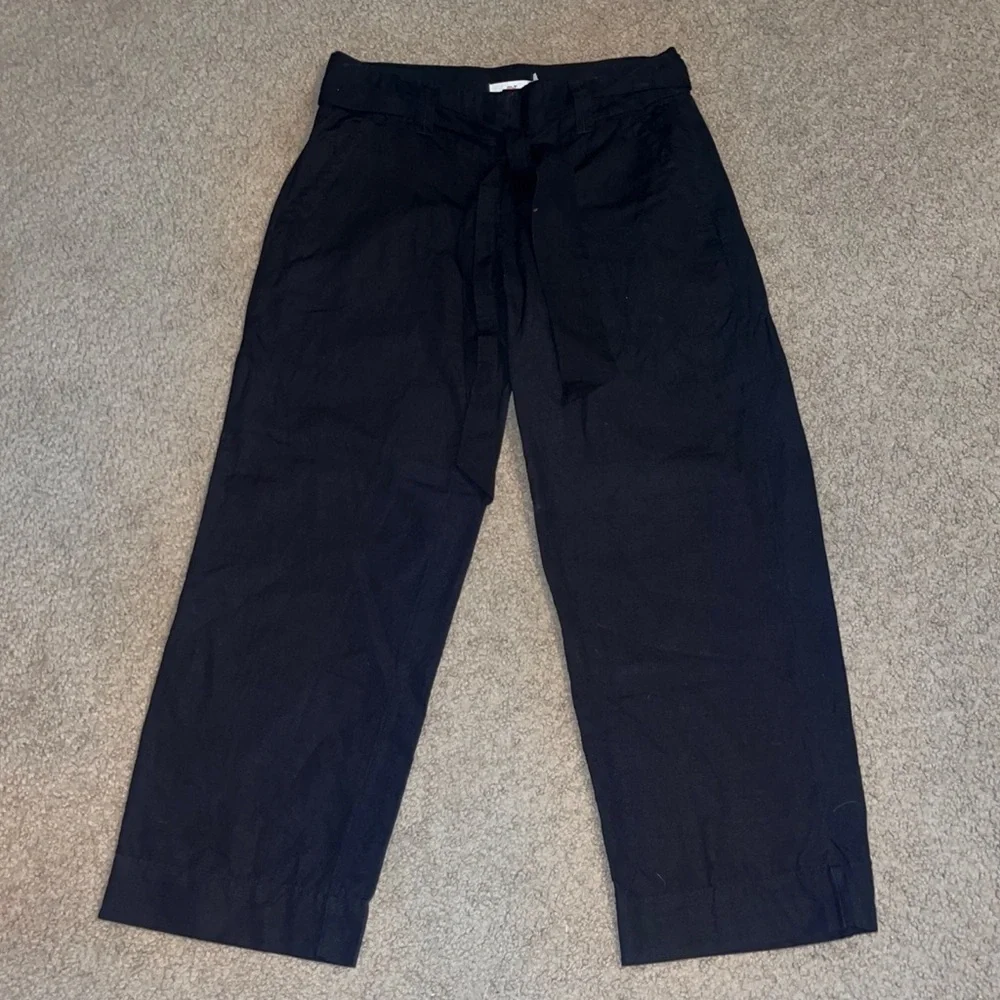 Vineyard Vines cotton linen black pants, size 00 - Picture 1 of 3